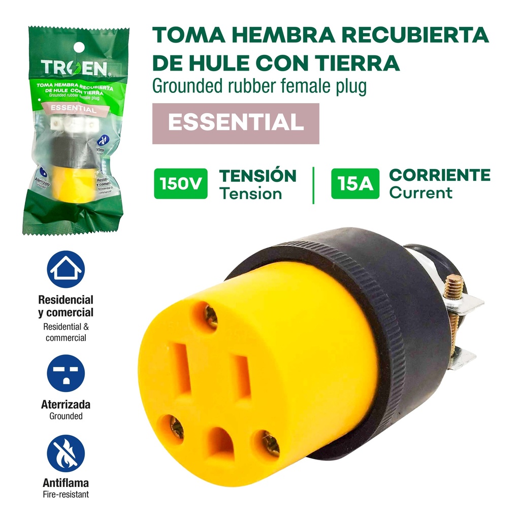 TOMA VINIL GOMA 2P+T TROEN 10-122