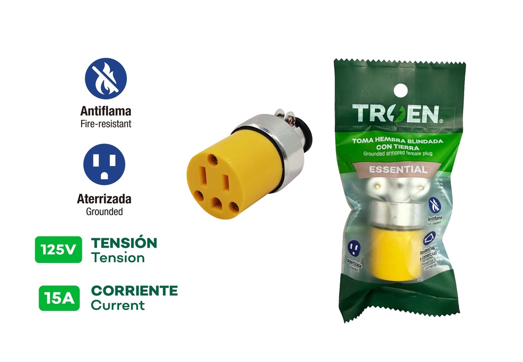 TOMA VINIL METAL 2P+T TROEN 10-116