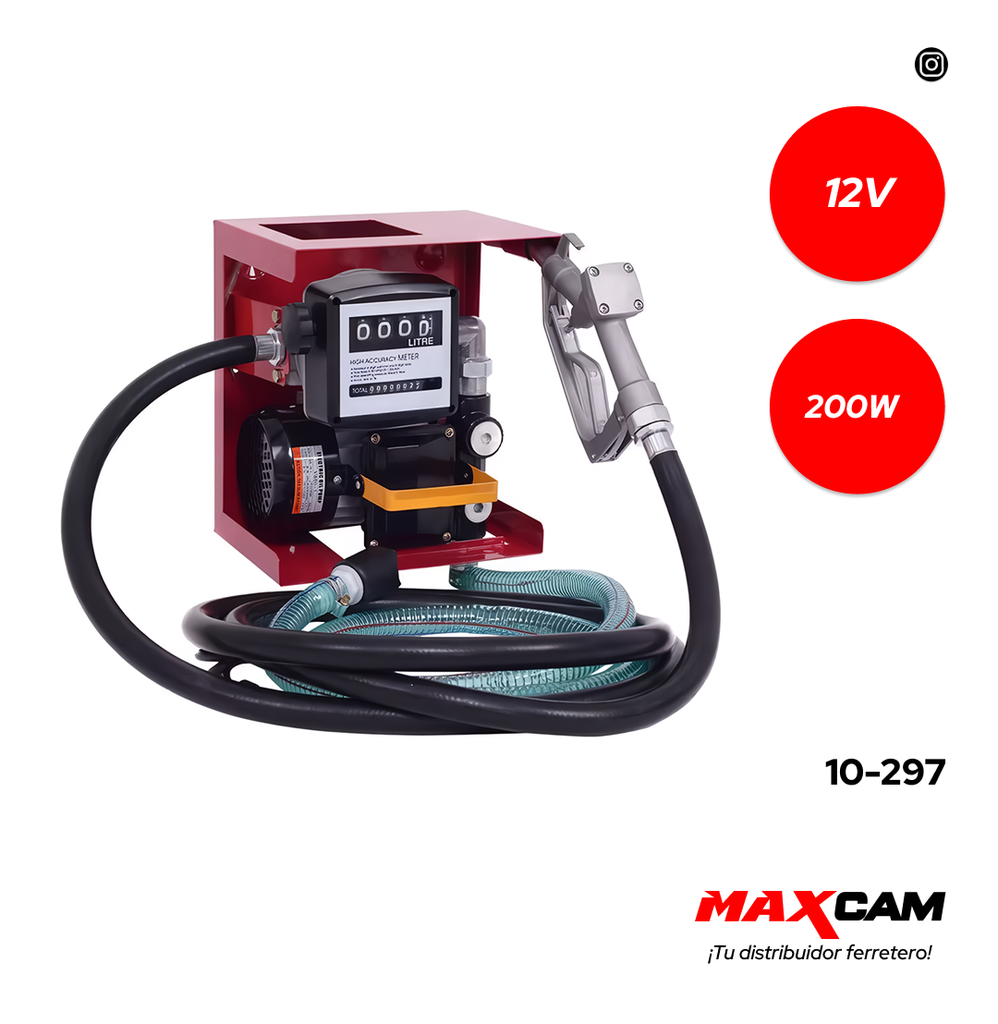 BOMBA DE COMBUSTIBLE 12V C/SURTIDOR DIESEL TOOLS 10-297