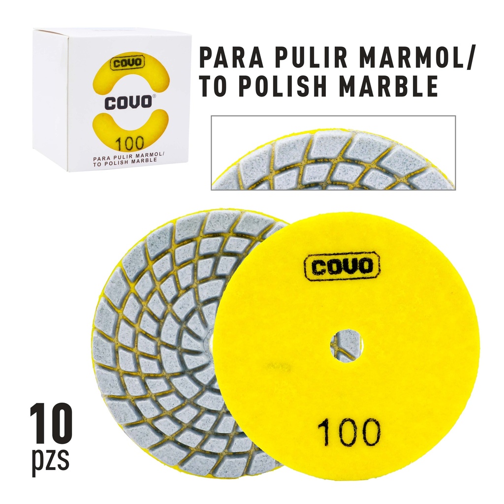 [10-400] DISCO P/PULIR MARMOL Y GRANITO DE 100 COVO 10-400