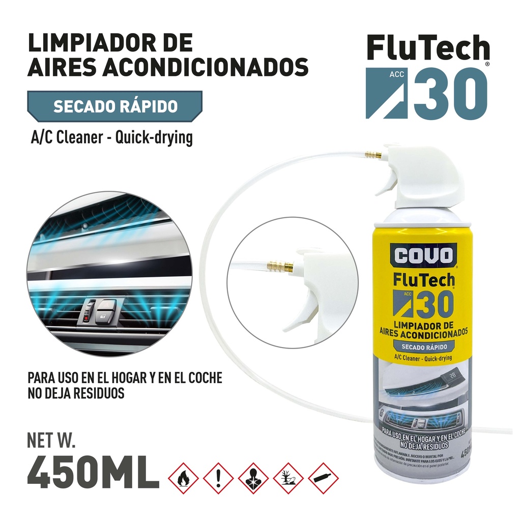 LIMPIADOR DE AIRES ACOND FLU TECH 30 x 450 ML COVO 9-853