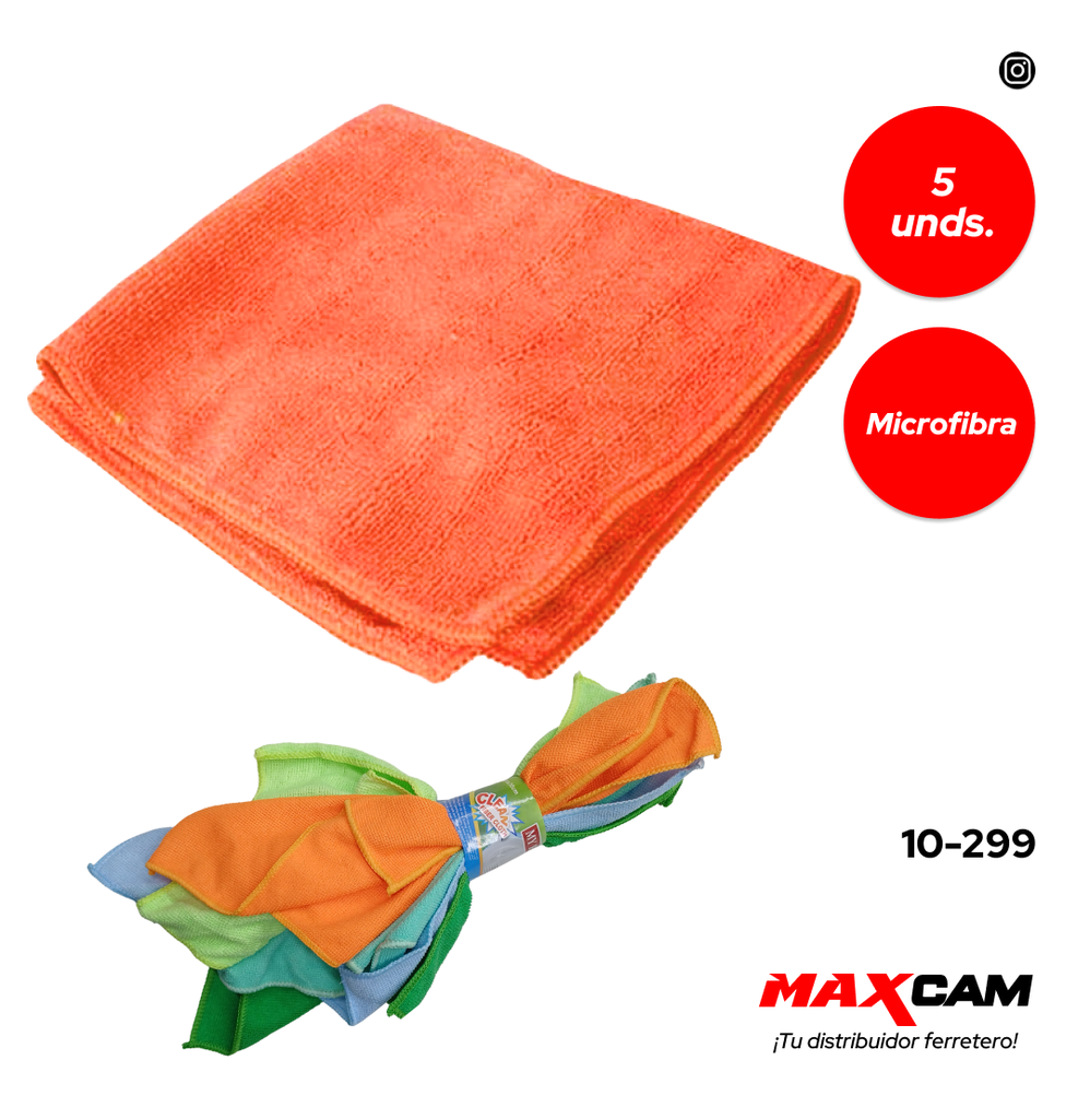 PAÑO MICROFIBRA x 5 UNID MY HOME 10-299