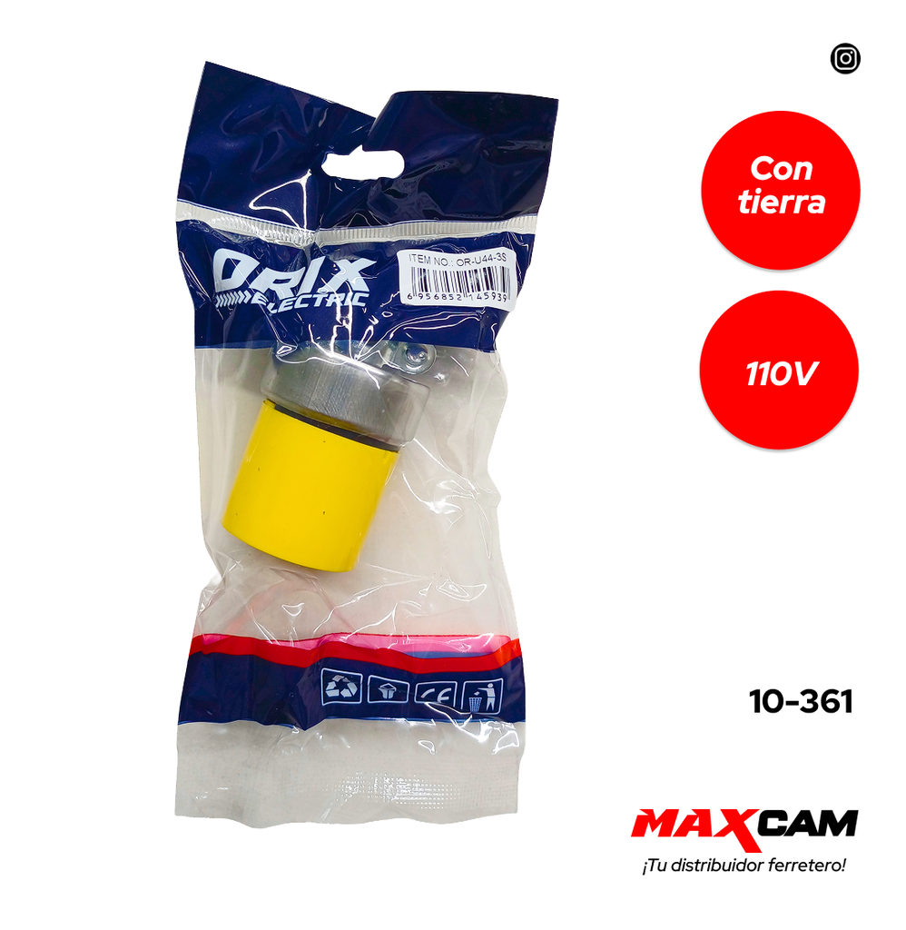 TOMA VINIL METAL 2P+T ORIX 10-361