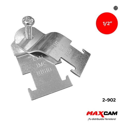 [2-902] ABRAZADERA EMT MOROCHA P/RIEL 1/2" x UNID DB 2-902