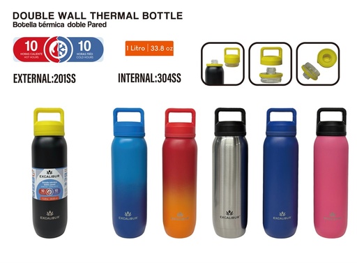[10-506] BOTELLA TERMICA 1 LTS EXCALIBUR 10-506