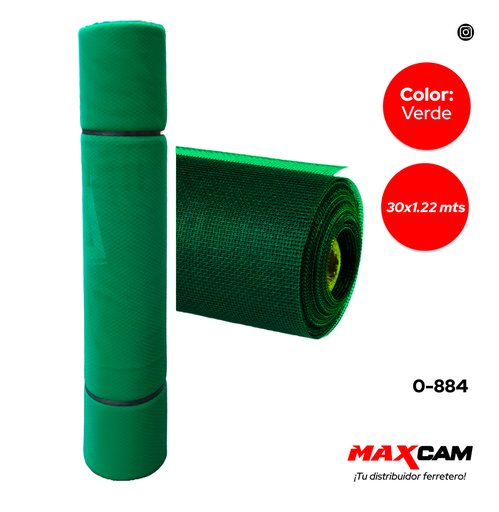 [0-884] MALLA MOSQUITERO 30x1,22MTS VERDE TRICAL 0-884