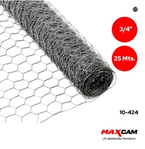 [10-424] MALLA POLLITO GALVANIZADA 3/4" 25x0.9MTS DIESEL T 10-424