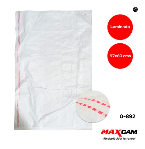 [0-892] SACO P/ESCOMBRO LAMINADO 97x60 x UNID ELEFANTE 0-892