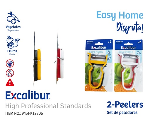[10-604] SET DE PELADORES x 2 PCS EXCALIBUR 10-604