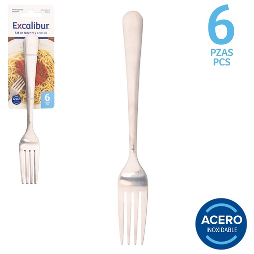 [10-556] SET DE TENEDOR x 6 PCS EXCALIBUR 10-556