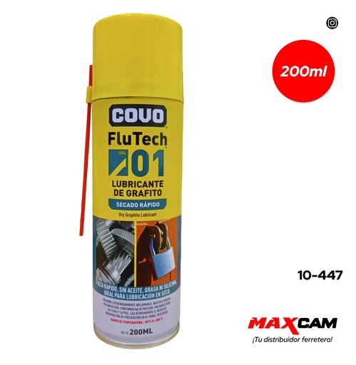 [10-447] SPRAY LUBRICANTE DE GRAFITO FLU TECH 01 x 200 ML COVO 10-447
