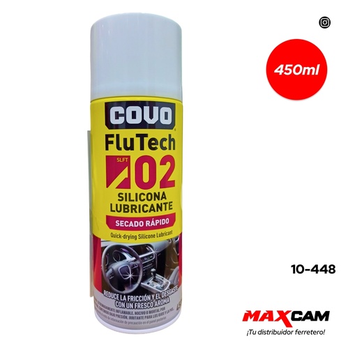 [10-448] SPRAY SILICONA LUBRICANTE FLU TECH 02 x 450 ML COVO 10-448
