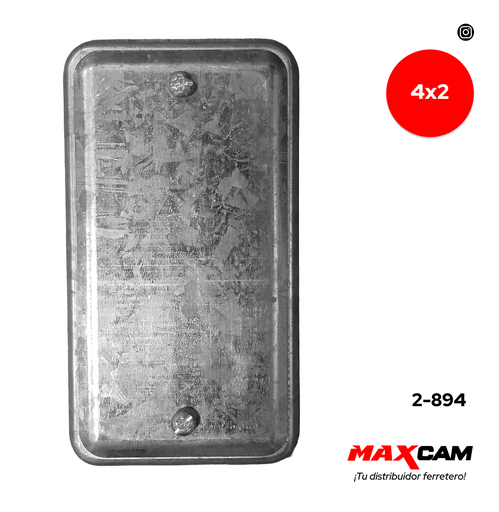 [2-894] TAPA CIEGA METALICA 4 x 2 x UNID DB 2-894