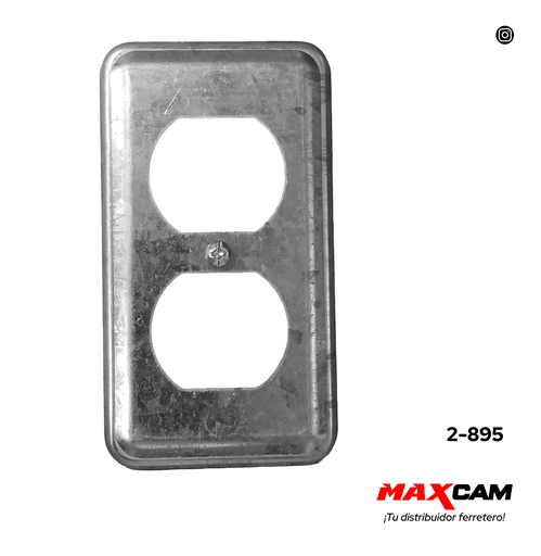 [2-895] TAPA METALICA P/TOMA DOBLE 270 x UNID DB 2-895