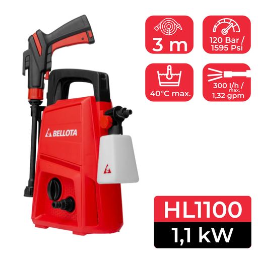 [2-649] HIDROLAVADORA 1100W BELLOTA 2-649