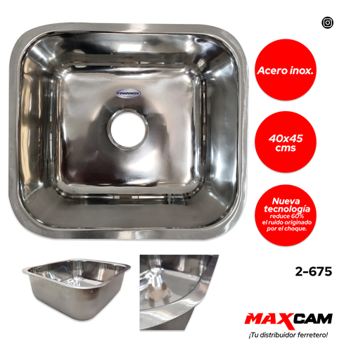 [2-675] FREGADERO A INOX BAJO TOPE 40X45CM FANAINOX 2-675