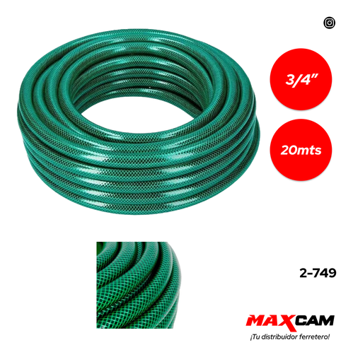[2-749] MANGUERA CUL C/CONEX 3/4" x 20 MTS FEMOI 2-749