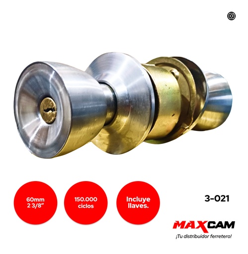 [3-021] CERRADURA DE COPA MATE PLATA ZETA LOCK 3-021