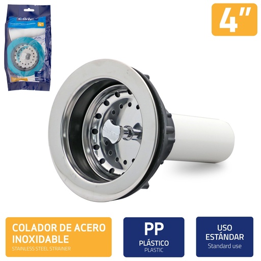 [3-071] DESAGUE FREGADERO C/EXTEN DE PLASTICO GRIVEN 3-071