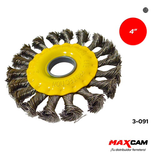 [3-091] CEPILLO PLANO TRENZADO P/MAQ 4PLG 3-091