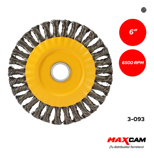 [3-093] CEPILLO PLANO TRENZADO P/MAQ 6PLG 3-093