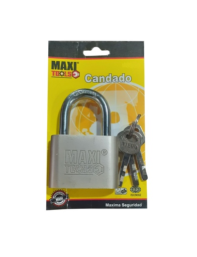 [3-121] CANDADO STANDARD x 60MM PLATEADO MAXI TOOL 3-121