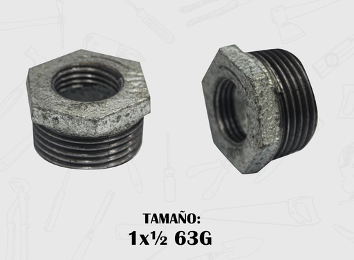 [3-169] BUSHING GALVANIZADO 1" A 1/2" 3-169