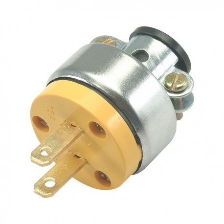 [3-172] ENCHUFE AMARILLO METAL VINIL U442P 3-172
