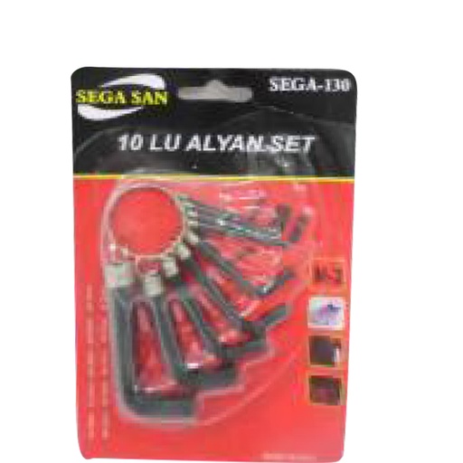 [3-208] LLAVE ALLEN 10 PCS MILIMETRICA 3-208