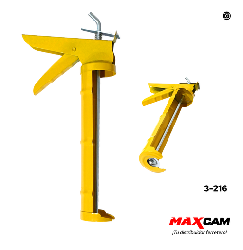 [3-216] PISTOLA P/CARTUCHO SILICON AMARILLA 3-216