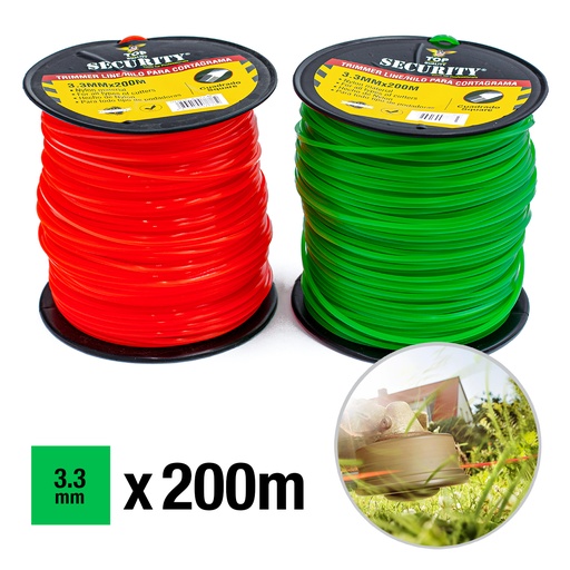 [3-235] NYLON DESMALEZADORA 3.3 x 200MTS SECURITY 3-235