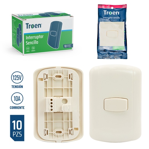 [3-236] INTERRUPTOR SENCILLO TROEN TIPO BTICINO 3-236