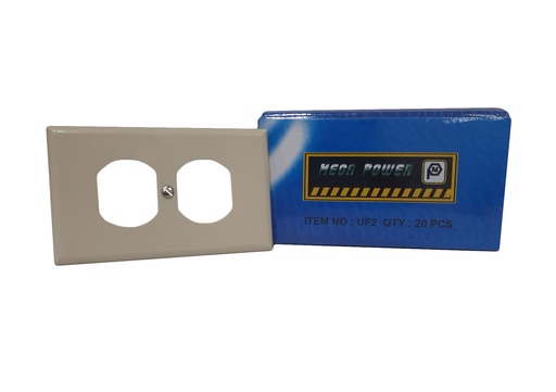 [3-289] TAPA P/TOMA DOBLE 270 BEIGE MEGA POWER 3-289