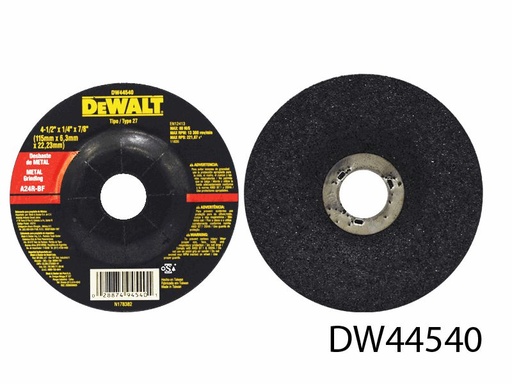 [3-310] DISCO ESMERILAR O DESBASTE x 4 1/2 DEWALT 3-310