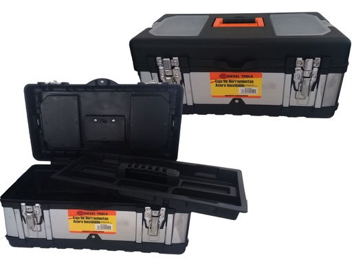 [3-409] CAJA HERRAMIENTA x 17 PULG PLAST/ACERO INOX 3-409