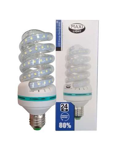 [3-425] BOMBILLO LED ESPIRAL 24W MAXI LIGHT 3-425