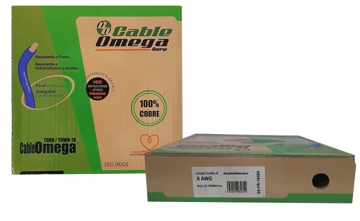 [3-466] CABLE THHN 8 BLANCO x 100MTS 100% COBRE SACO 3-466