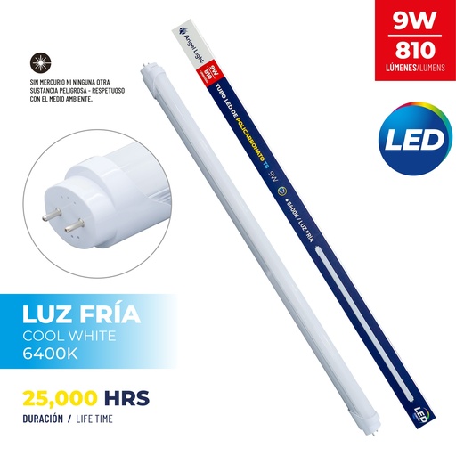 [3-479] TUBO LED T8 9W ANGEL LIGHT 85-265V 3-479