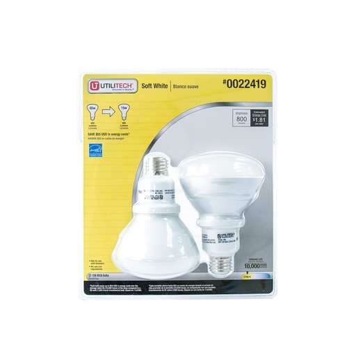 [3-480] BOMBILLO AHORRADOR 15W TWO PACK UITILI TECH 3-480