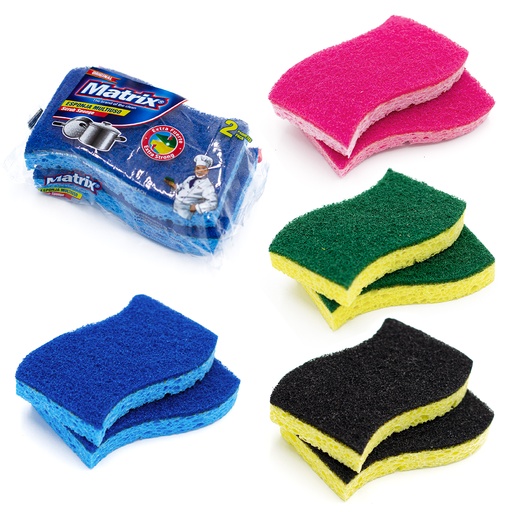 [3-499] ESPONJA DE FREGAR DOBLE USO x2 UND MATRIX 3-499
