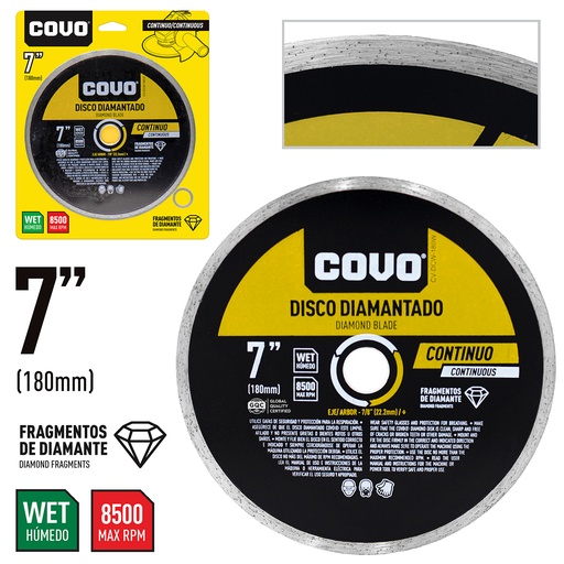 [3-501] [3-501] DISCO C/CONCRETO CONTINUO x 7" COVO 3-501