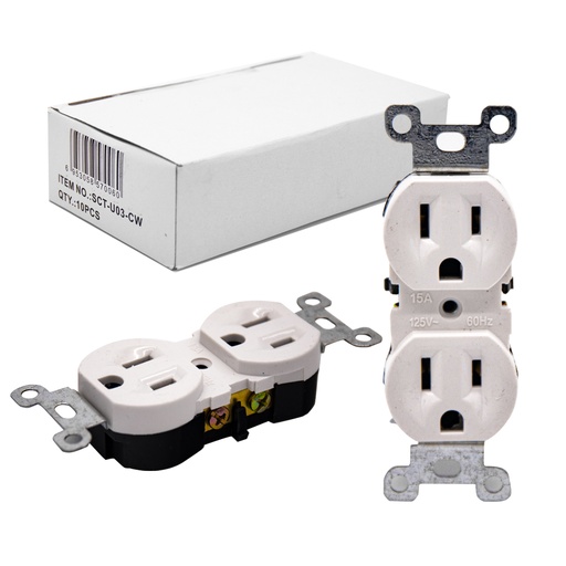 [3-584] TOMA DOBLE 270 BLANCA 3-584