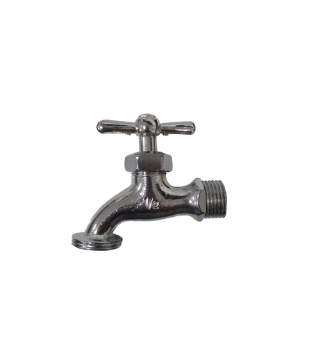 [3-593] LLAVE CHORRO MARIPOSA ZINC PLATEADA 3-593