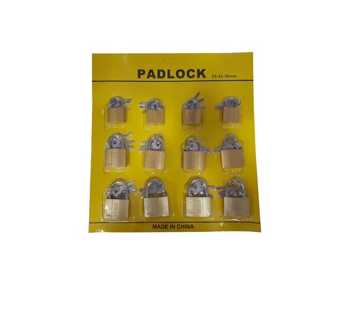 [3-604] [3-604] CANDADOS SET 25MM-30MM-30MM 12PCS 3-604