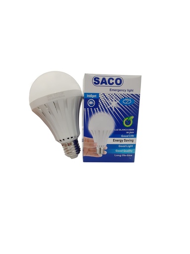[3-799] BOMBILLO RECARGABLE 9W SACO 3-799