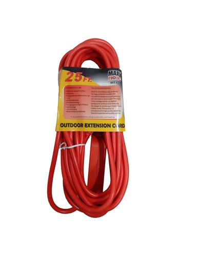 [3-953] EXTENSION ELECTRICA NARANJA 3x16 25FT MAXI EN 3-953