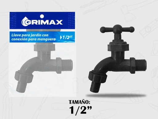 [3-961] LLAVE CHORRO PVC GRIS GRIMAX 3-961