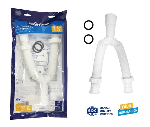 [3-973] SIFON DOBLE FLEXIBLE GRIVEN 3-973