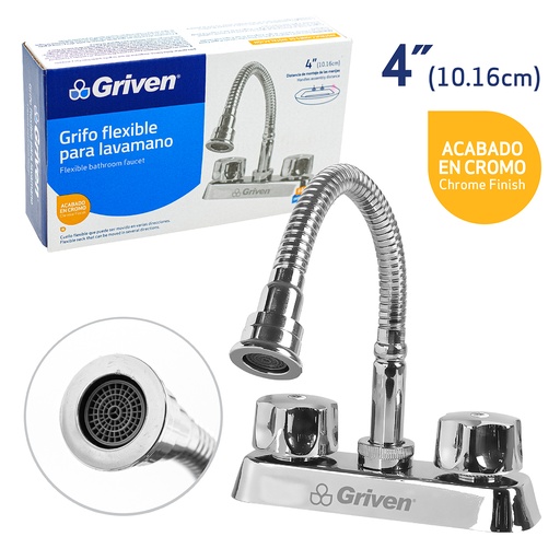 [3-974] LLAVE LAVAMANO DOBLE FLEXIBLE GRIVEN 3-974