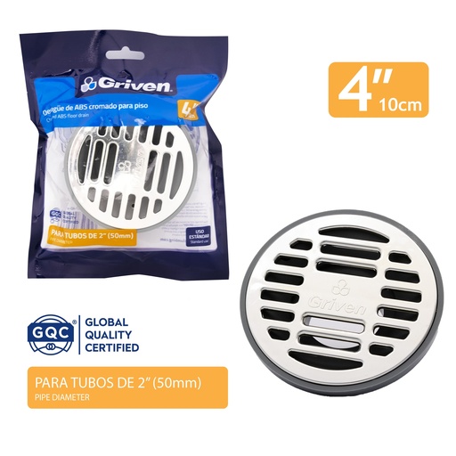 [3-990] REJILLA STANDARD CROMADA BASE PLASTICO GRIVEN 3-990